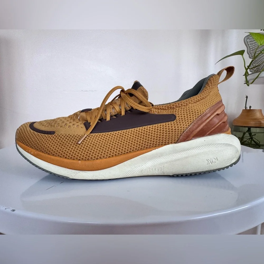 Johnston & Murphy XC4 TR1 Sport Hybrid Knit Waterproof Yellow Brown Sneakers 12